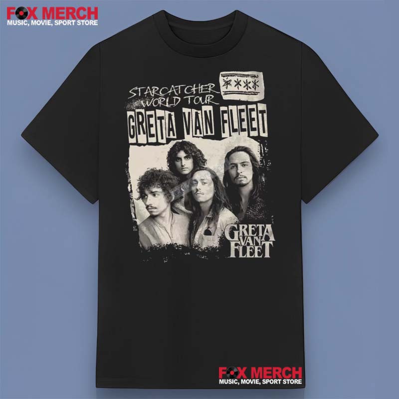 Marque De Greta Van Fleet T-Shirt Hommes T-shirt Épais S Blanc Vendu Par Frog Luay Swedish | SKU