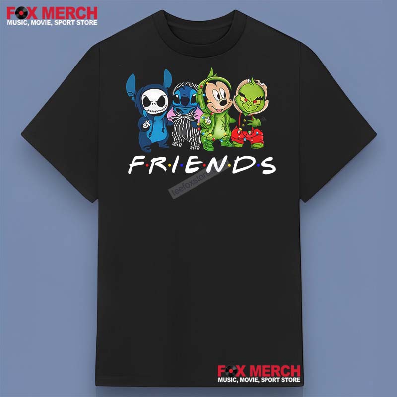 Friends Jack Skellington, Stitch, Mickey and Grinch Shirt