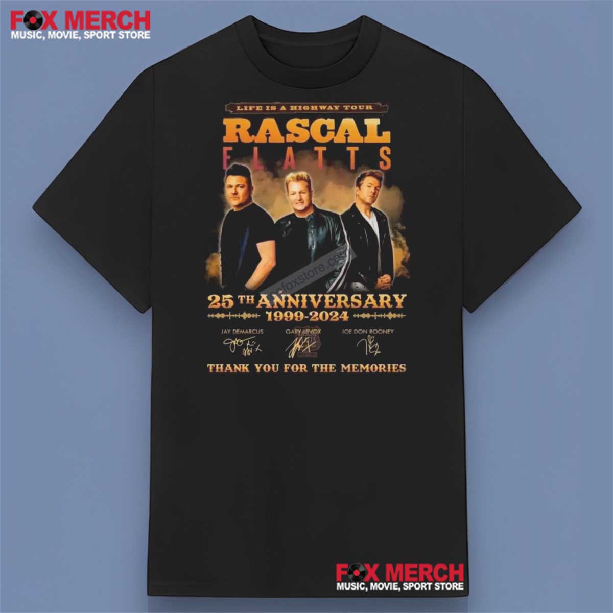 Rascal Flatts 25th Anniversary Life Is A Highway Tour Shirt