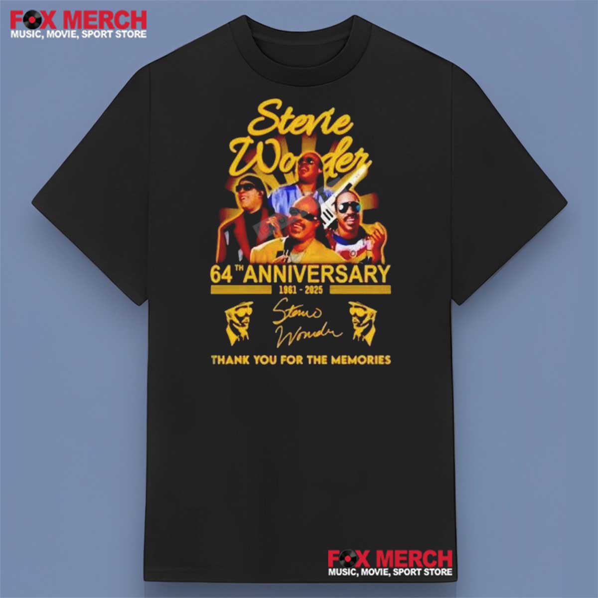 Stevie Wonder 64th Anniversary 1961-2025 Shirt