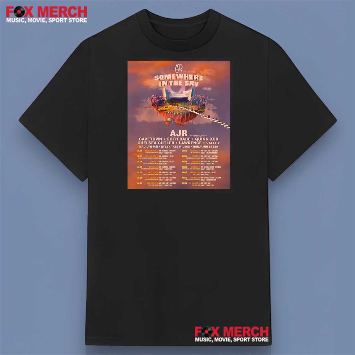 AJR Somewhere In The Sky Tour 2025 Concert T-Shirt