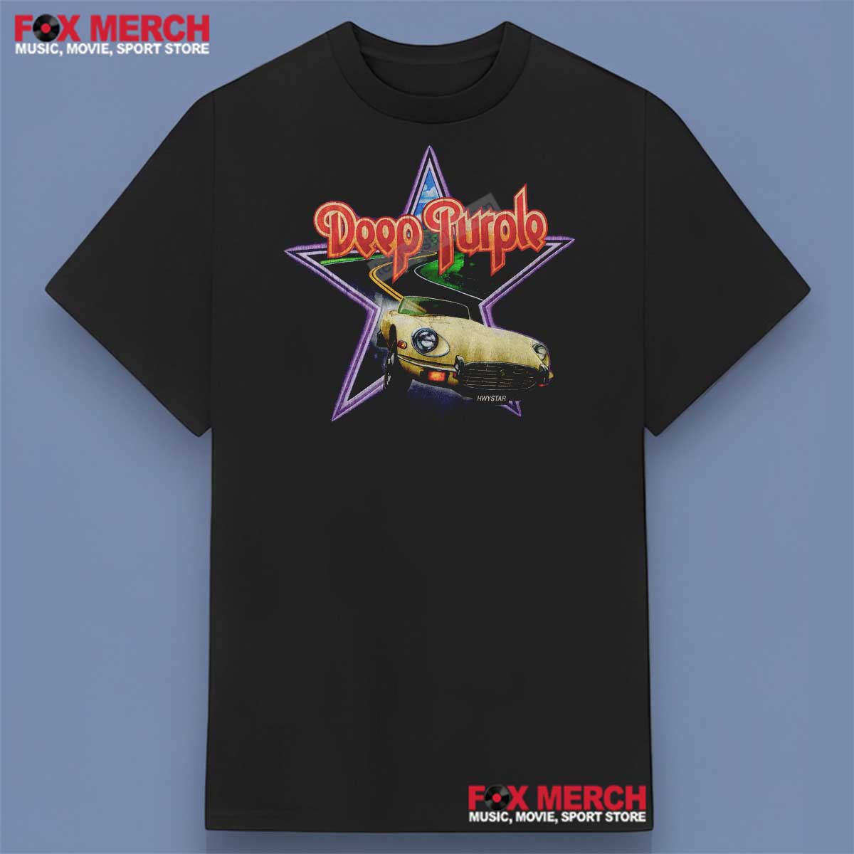 Deep Purple Highway Star 1972 Black Shirt