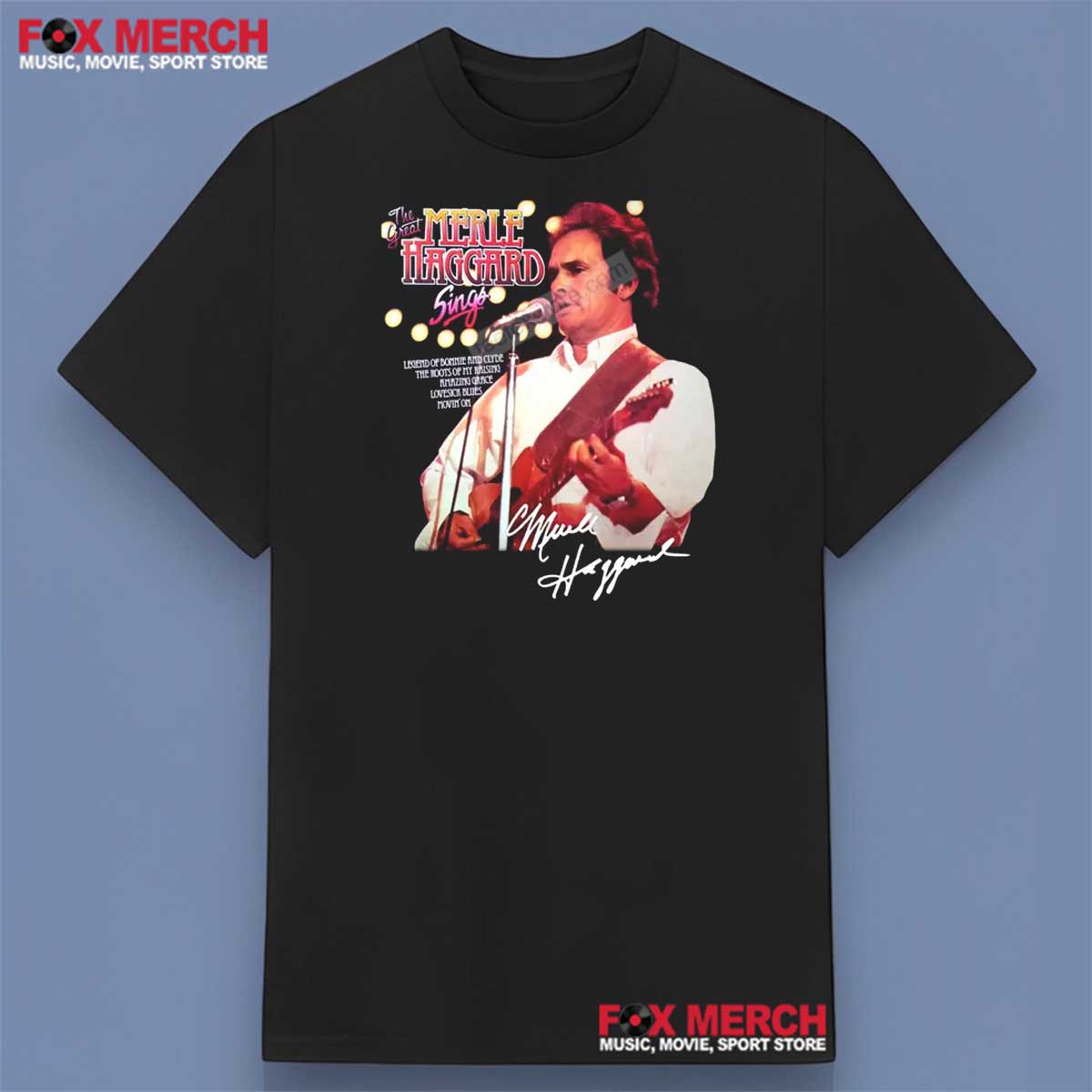 Merle Haggard Singer Signature Shirt