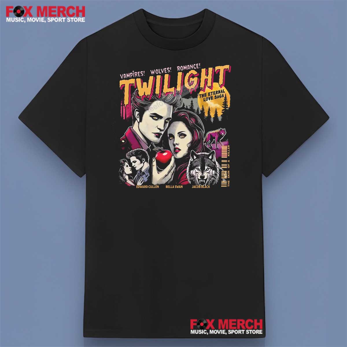 Twilight Saga Comic Vampires Wolves Romance Shirt