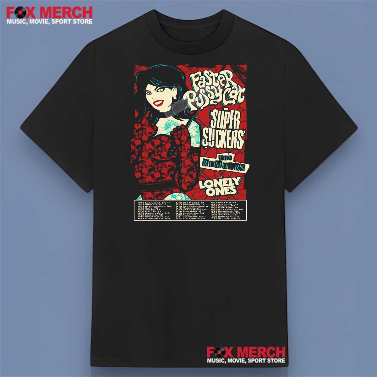 Faster Pussycat The Lonely Ones, and The Rumours Tour 2025 Shirt