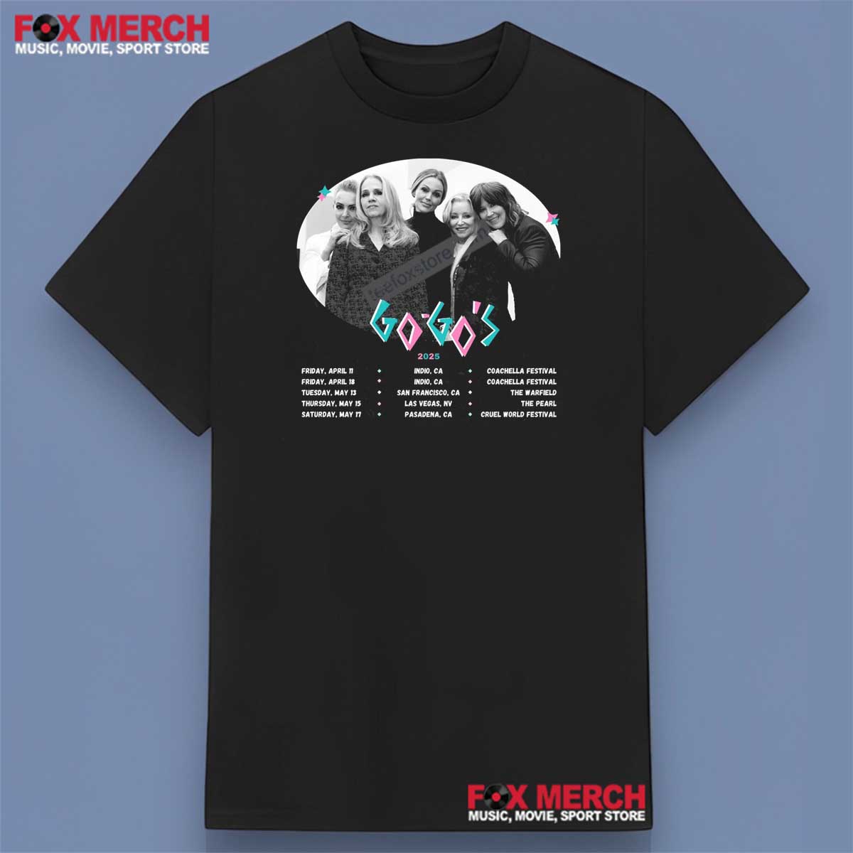 Go Go’s Band Tour 2025 Shirt