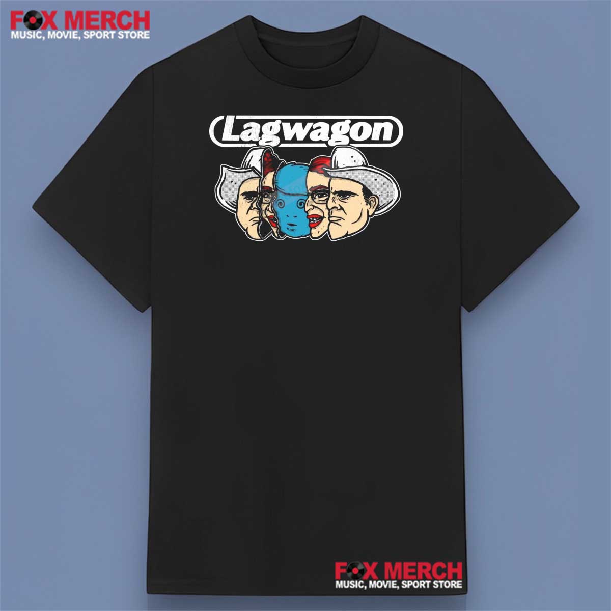 Lagwagon Band Faces of the Wagon Graphic Shirt