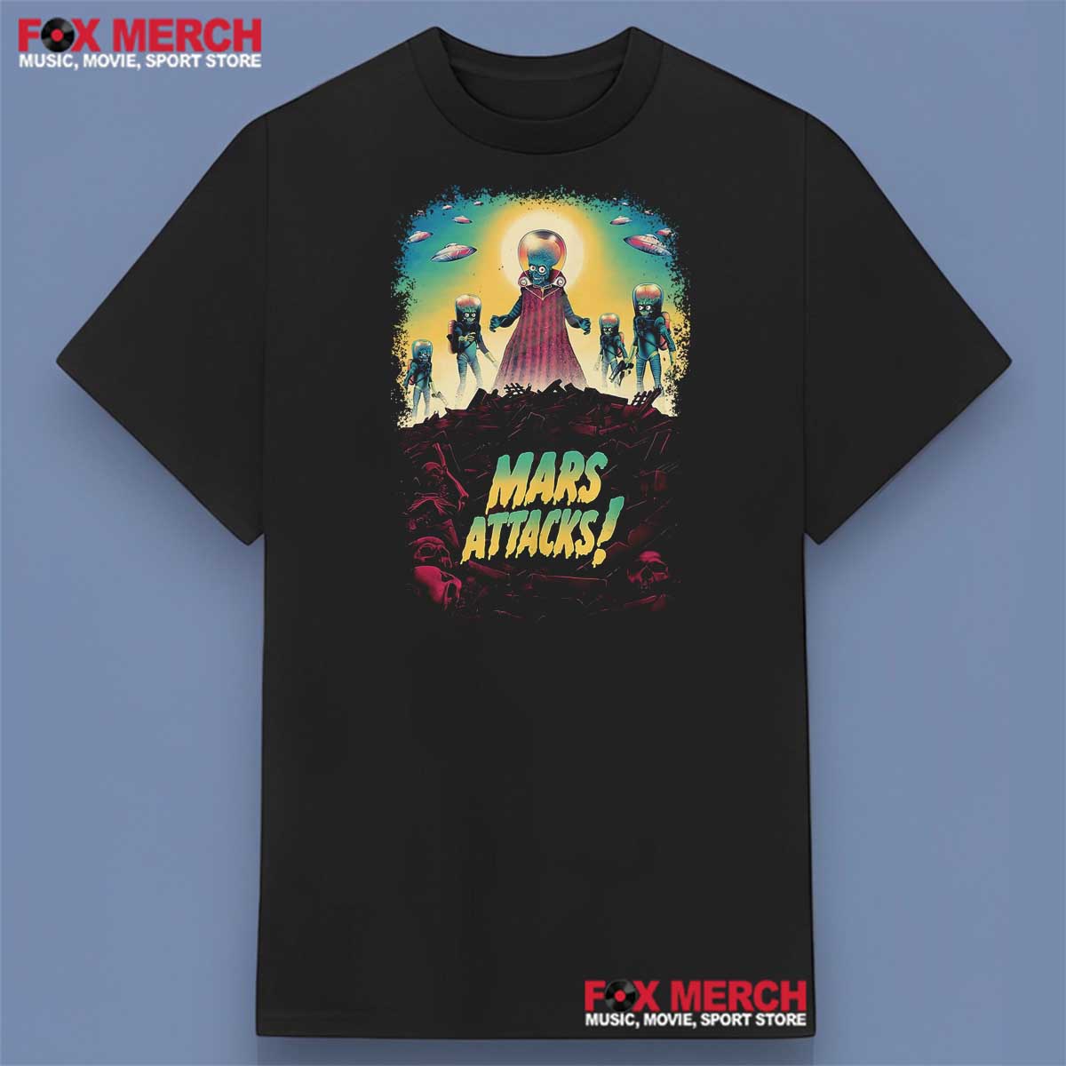 Mars Attacks Movie Poster Graphic Shirt
