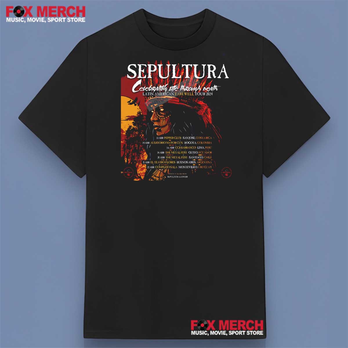 Sepultura Celebrating Life Through Death 2024 Shirt