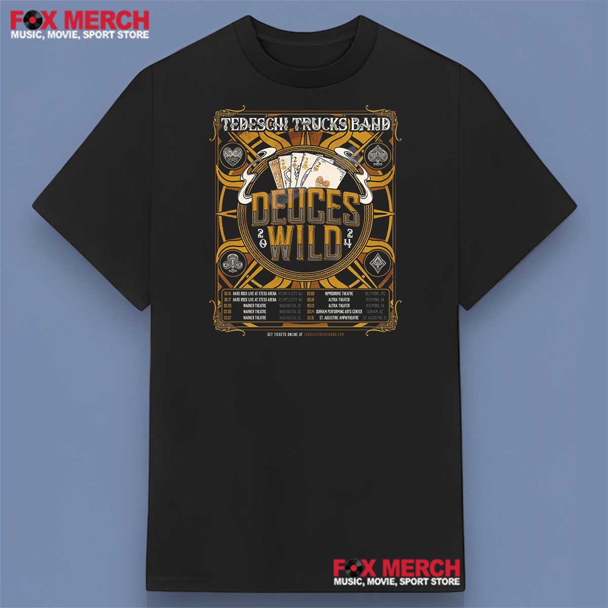 Tedeschi Trucks Band Deuces Wild Tour 2024 Shirt