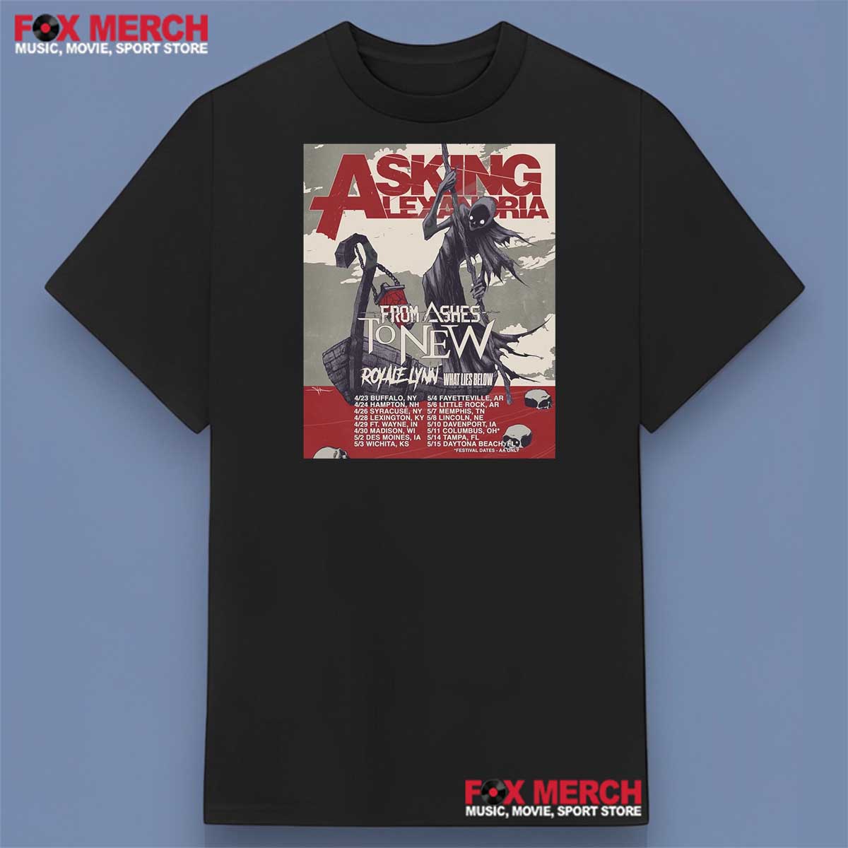 Asking Alexandria From Ashes To New Tour Shirt