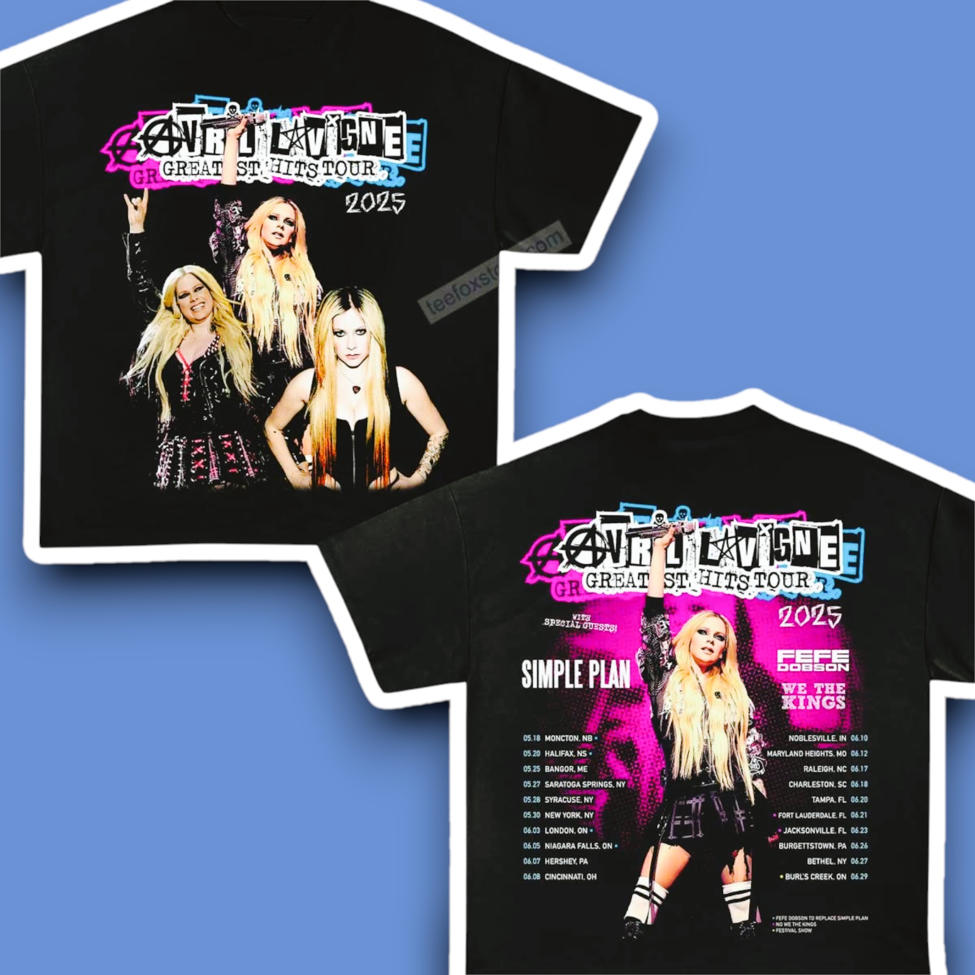 Avril Lavigne Greatest Hits Tour 2025 Graphic T-Shirt