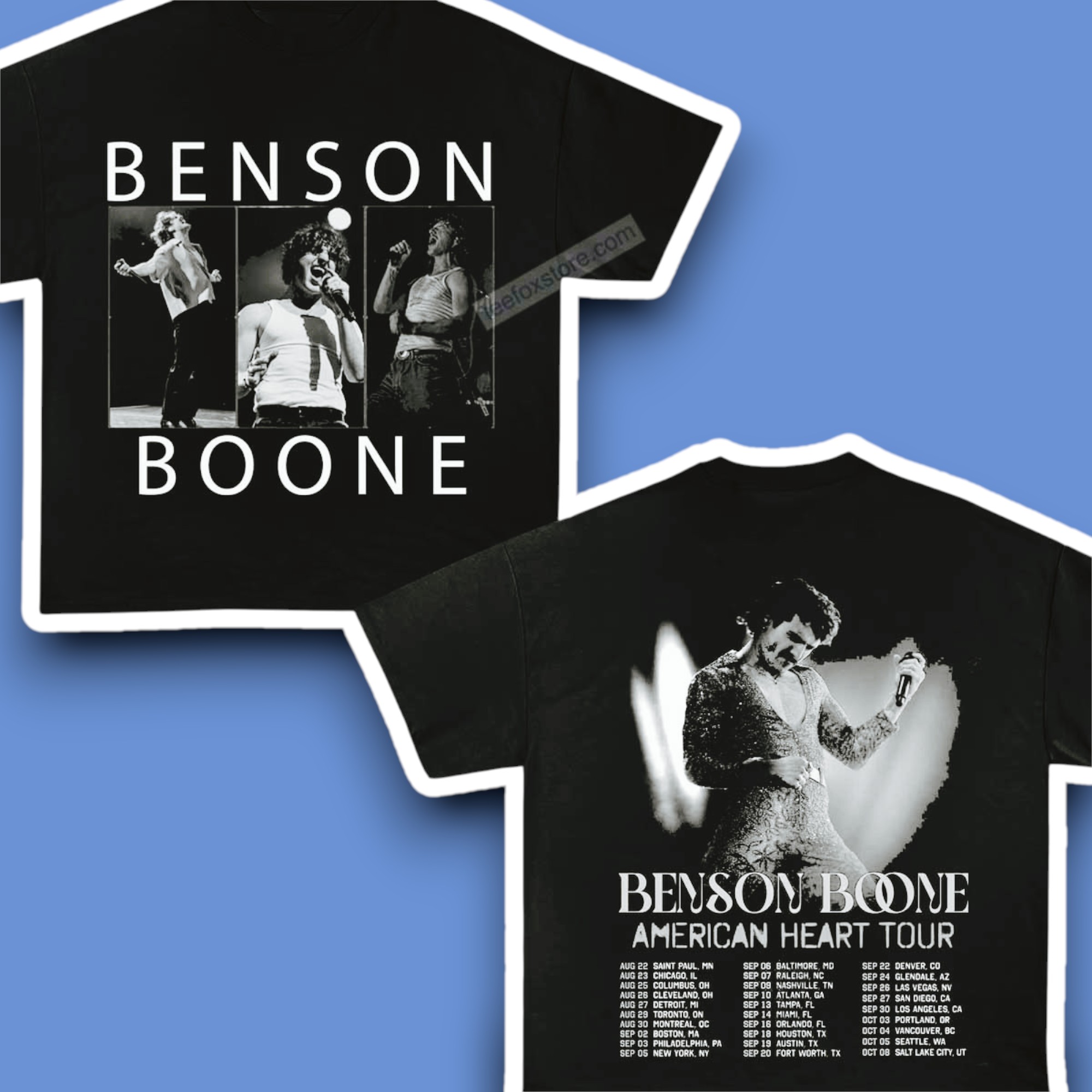 Benson Boone B&W American Heart Tour 2025 Shirt