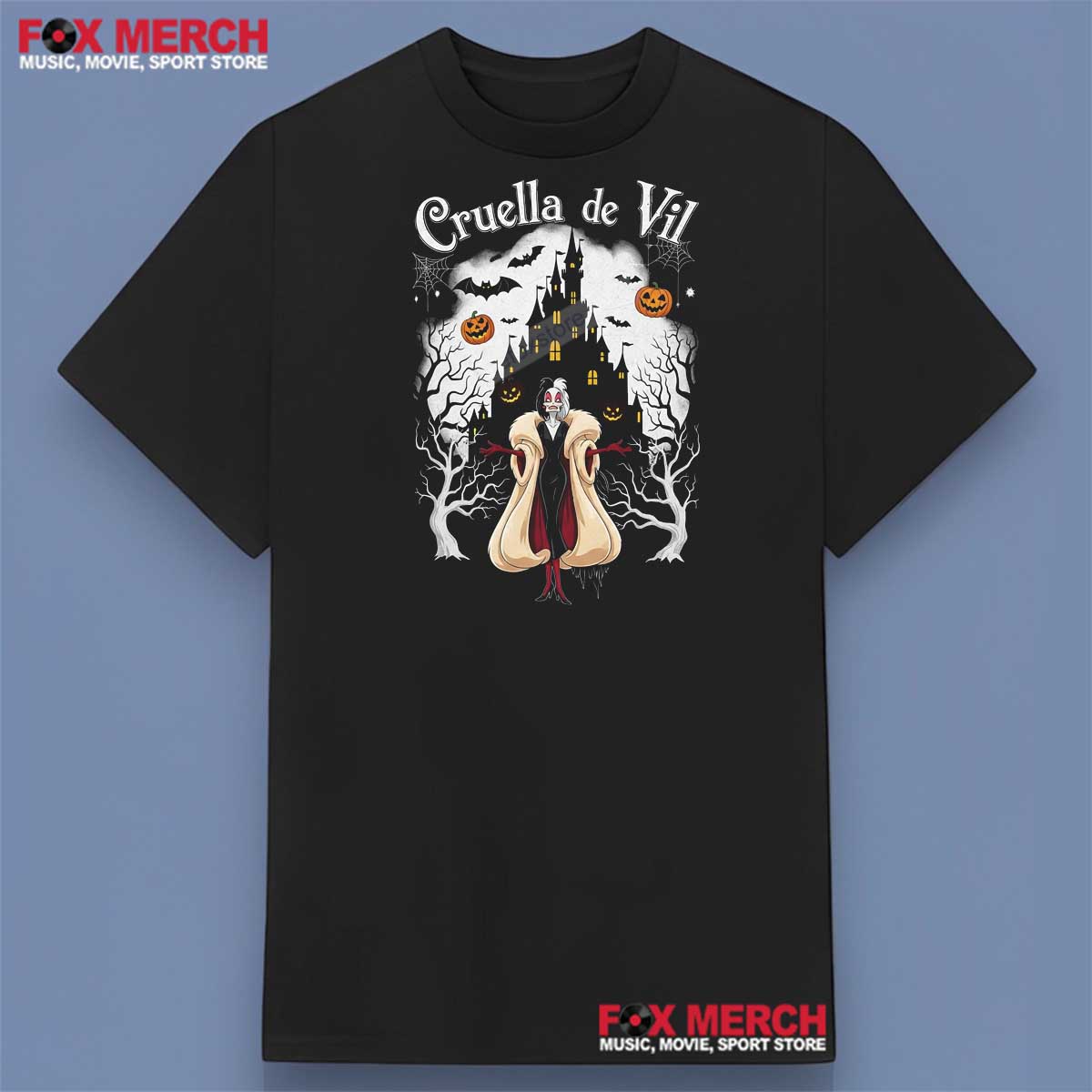 Cruella de Vil Disney Pumpkin Halloween T-Shirt