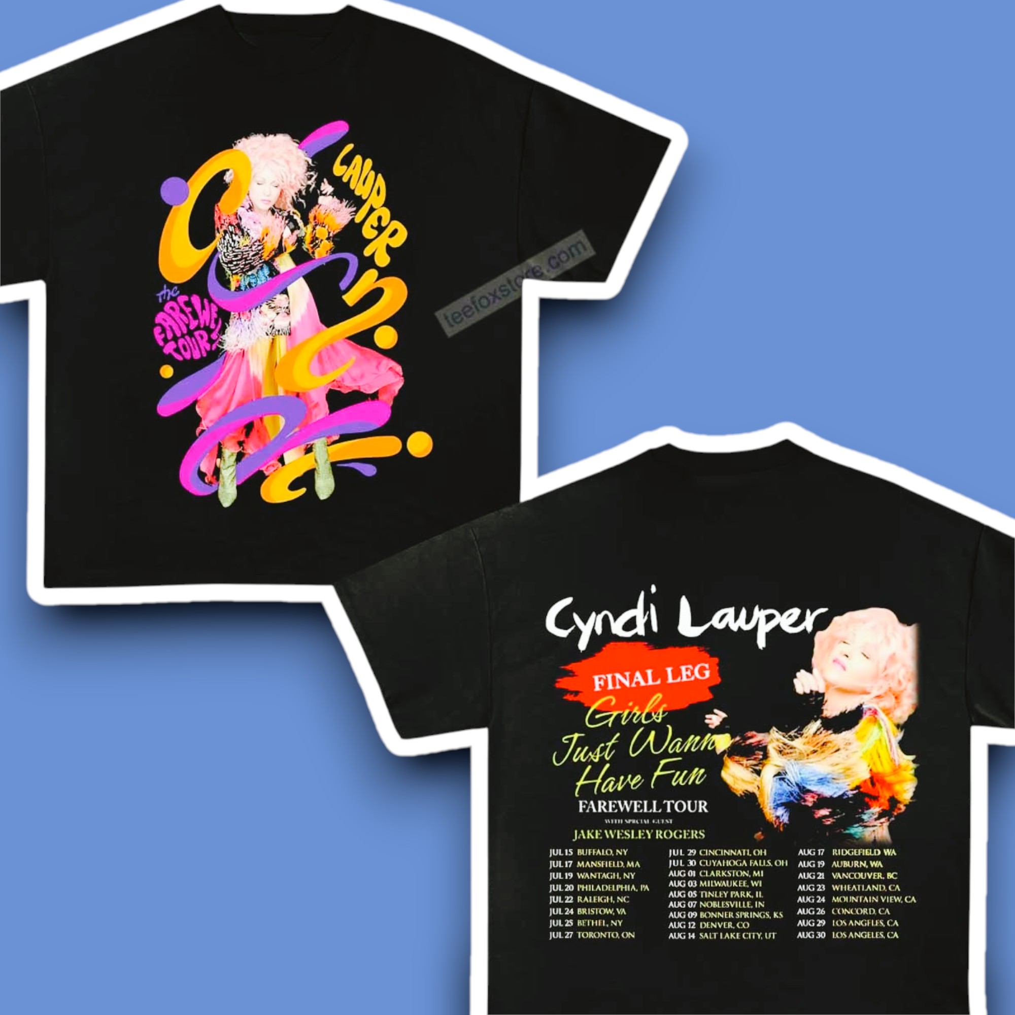 Cyndi Lauper Final Leg Girl Just Wanna Have Fun Farewell Tour 2025 Shirt