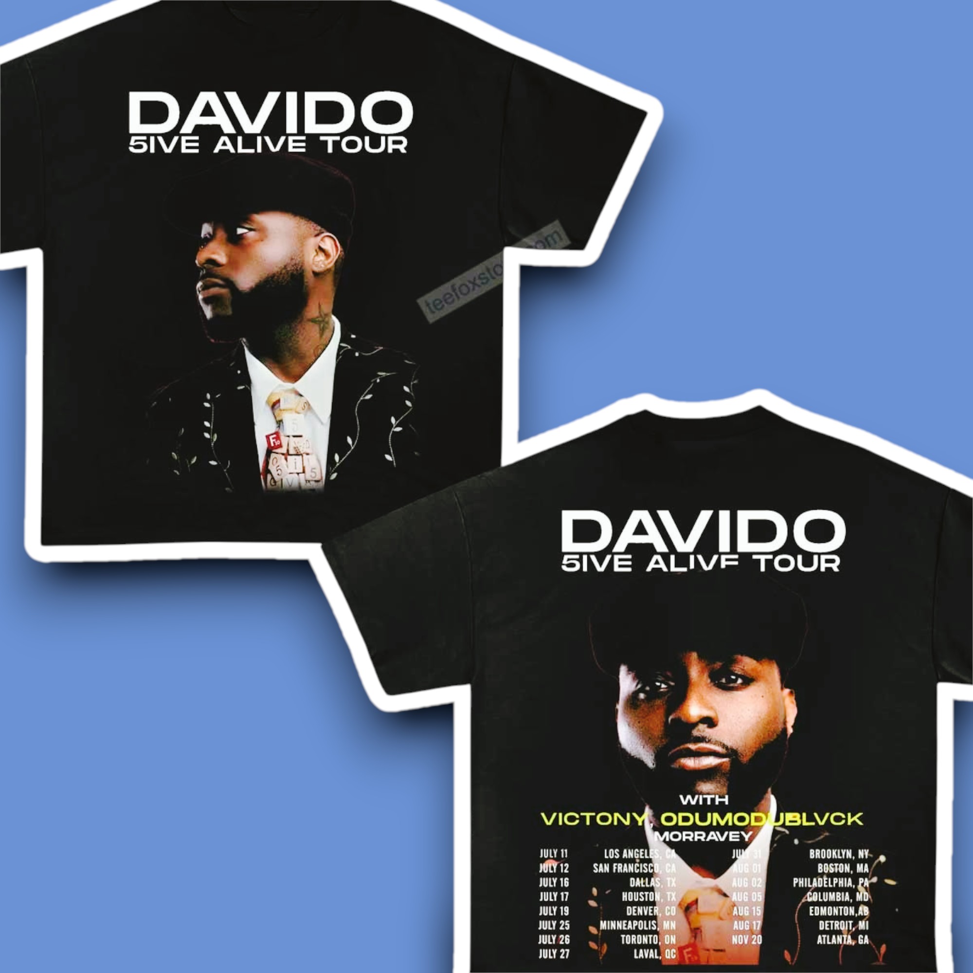 Davido 5Ive Alive Tour 2025 Shirt