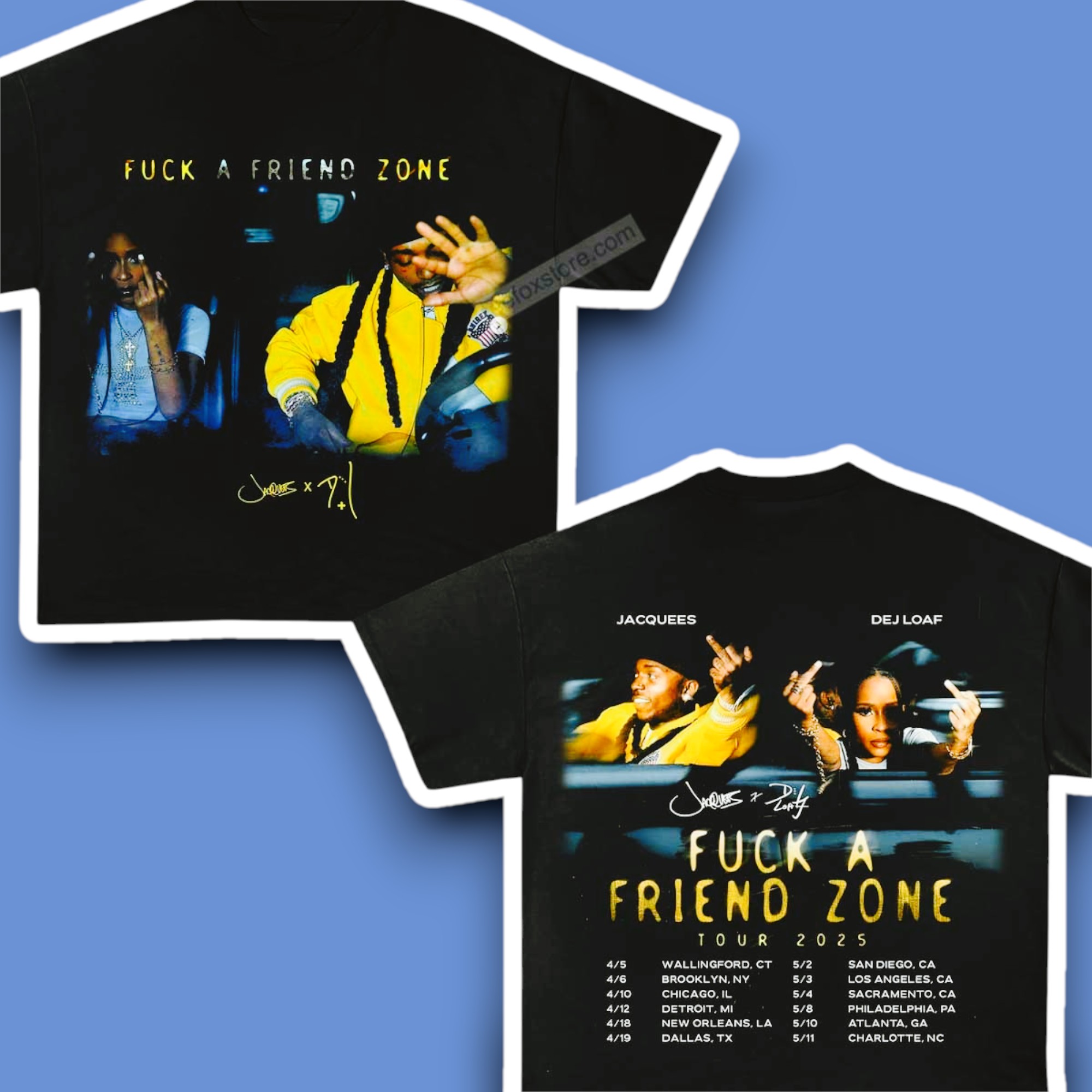 Def Loaj and Jacquees Fuck A Friendzone Tour 2025 Graphic Shirt
