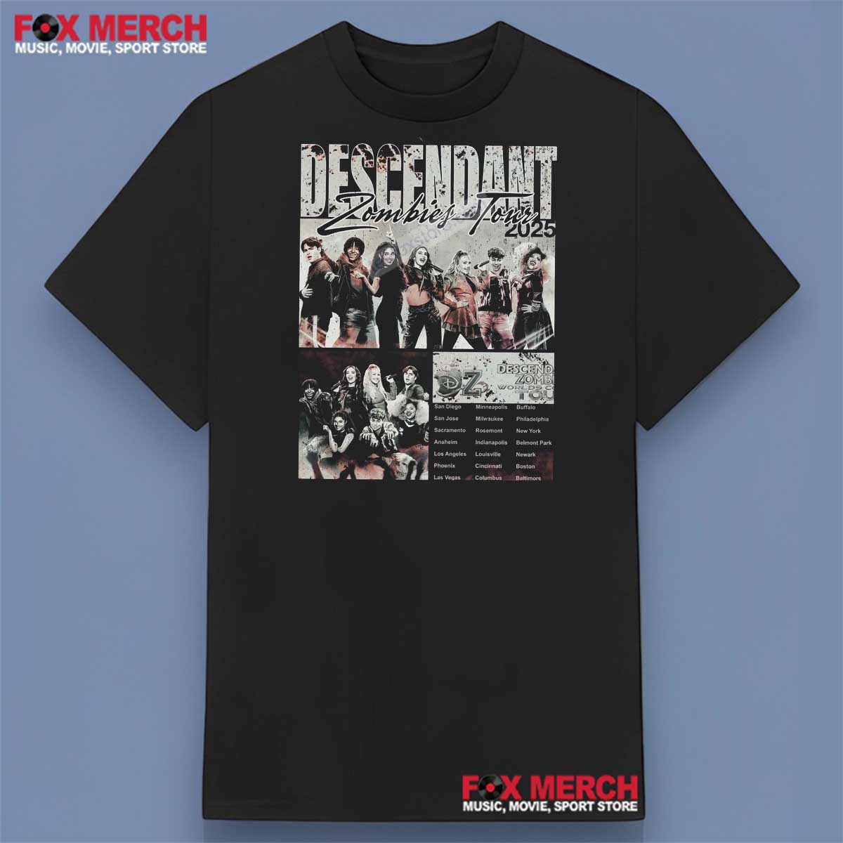 Disney Descendants Zombies Worlds Collide Tour Summer 2025 Shirt