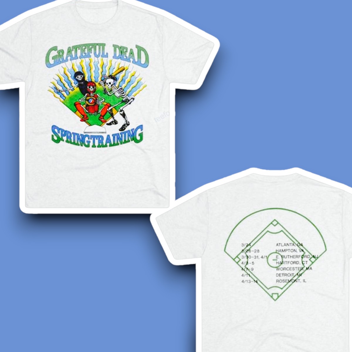 Grateful Dead Spring Training Baseball 1988 Shirt