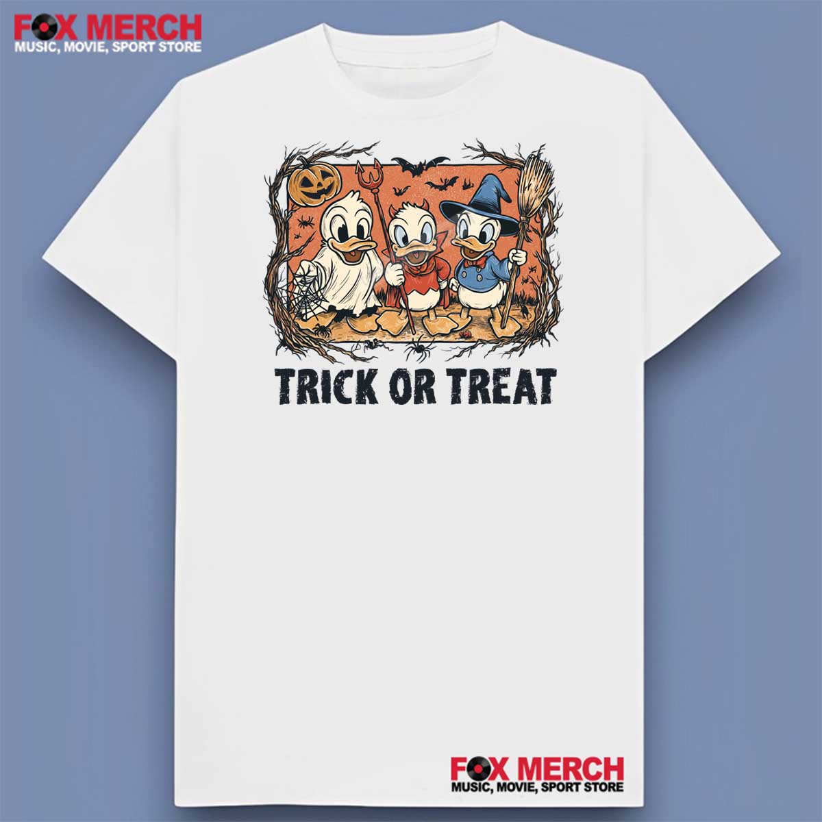 Halloween Little Duck Cartoon Character Trick Or Treat Shirt