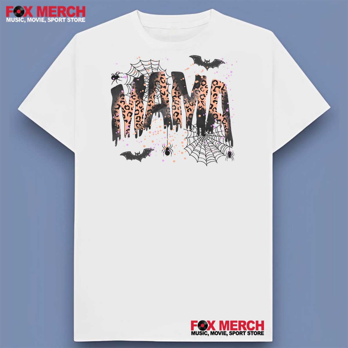 Halloween Mom Mama Spooky Season Leopard Shirt