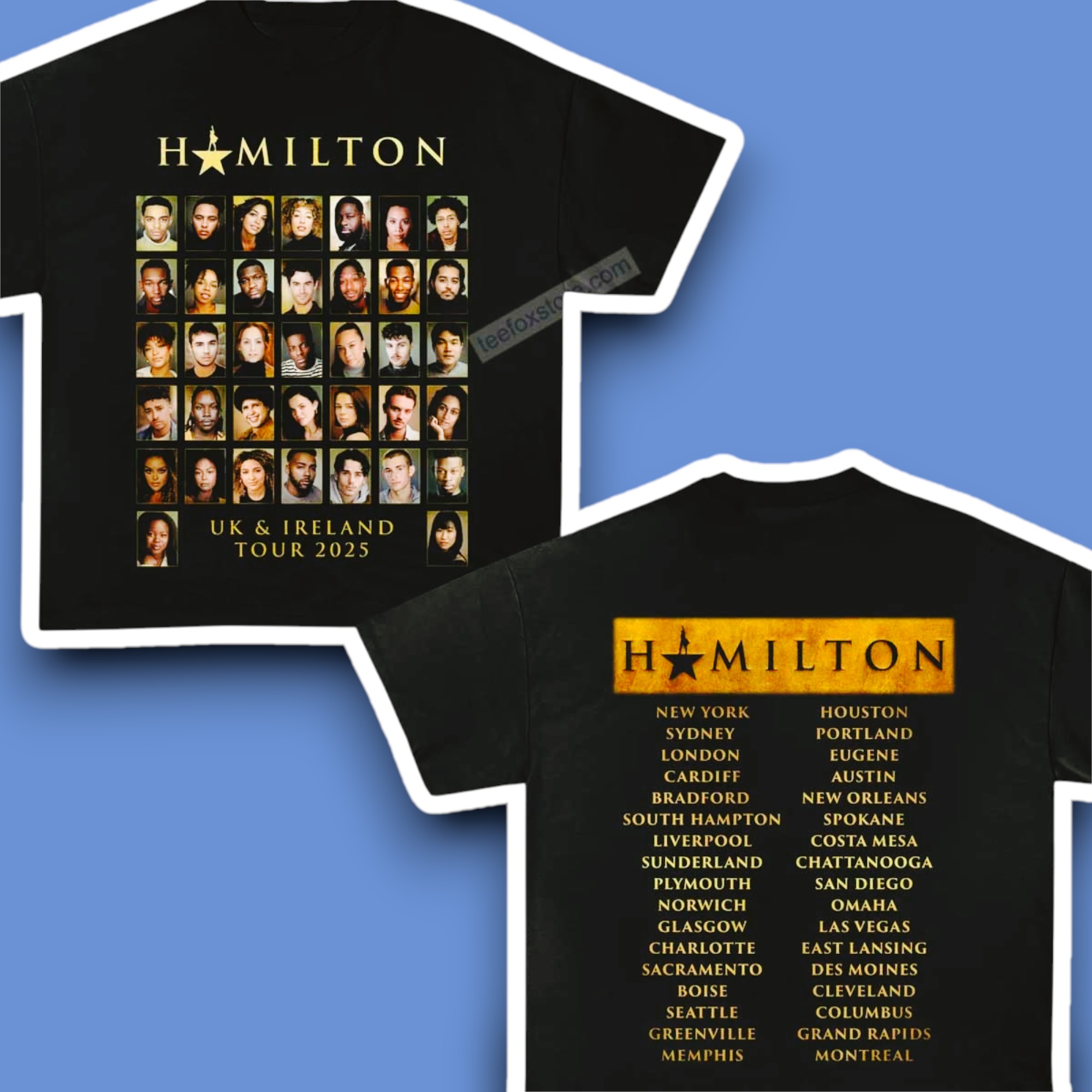 Hamilton UK and Ireland Tour 2025 Broadway Shirt