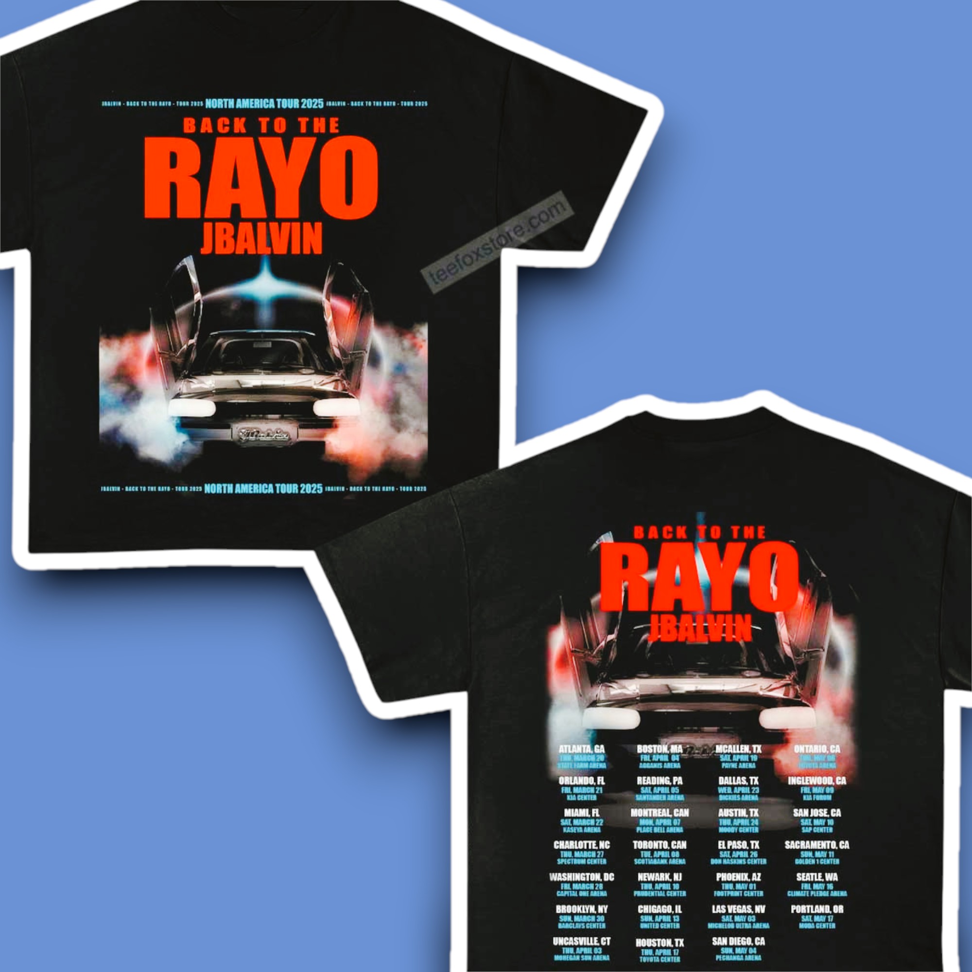 J Balvin Back To The Rayo Tour 2025 Music Shirt