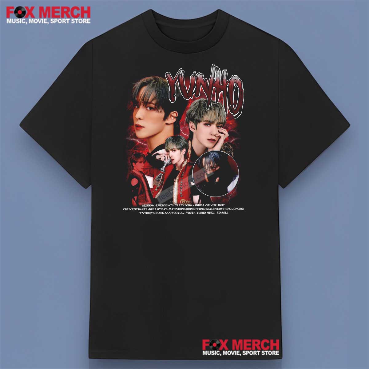 Jeong Yun-ho Ateez Graphic Shirt