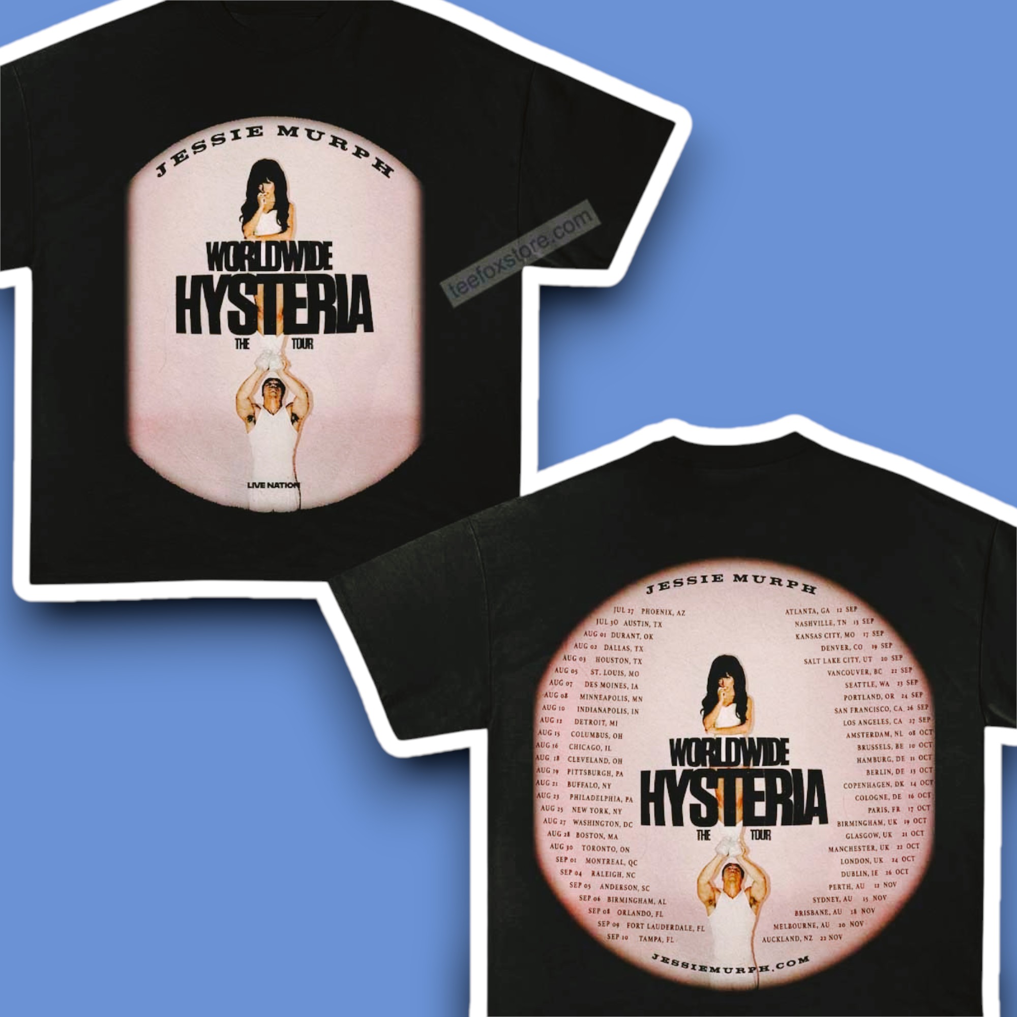 Jessie Murph Worldwide Hysteria The Tour 2025 Shirt