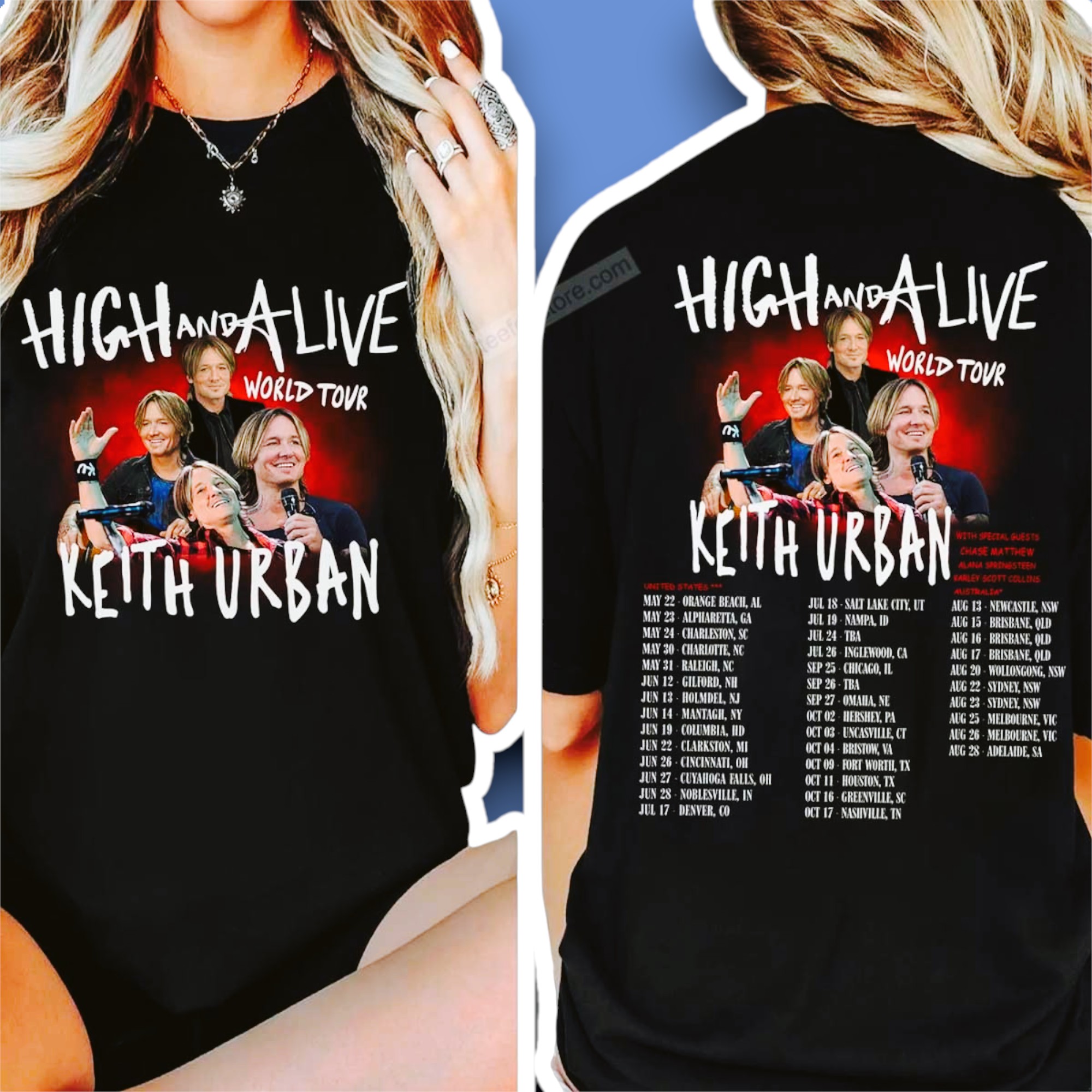 Keith Urban High And Alive Tour 2025 Shirt