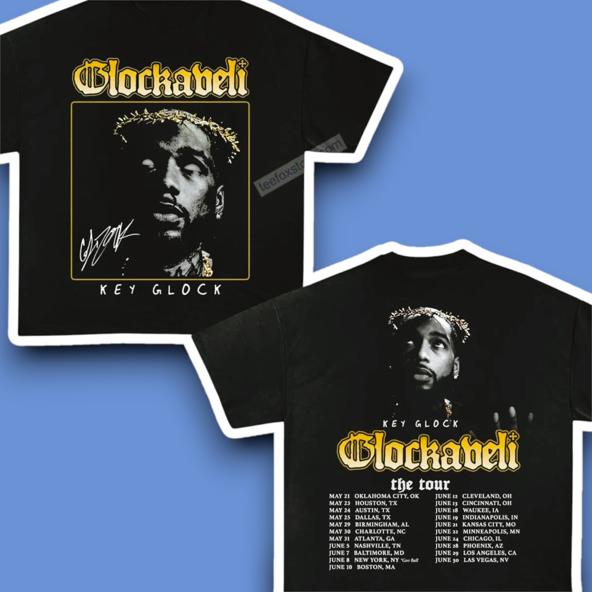 Key Glock Glockaveli Tour 2025 Shirt