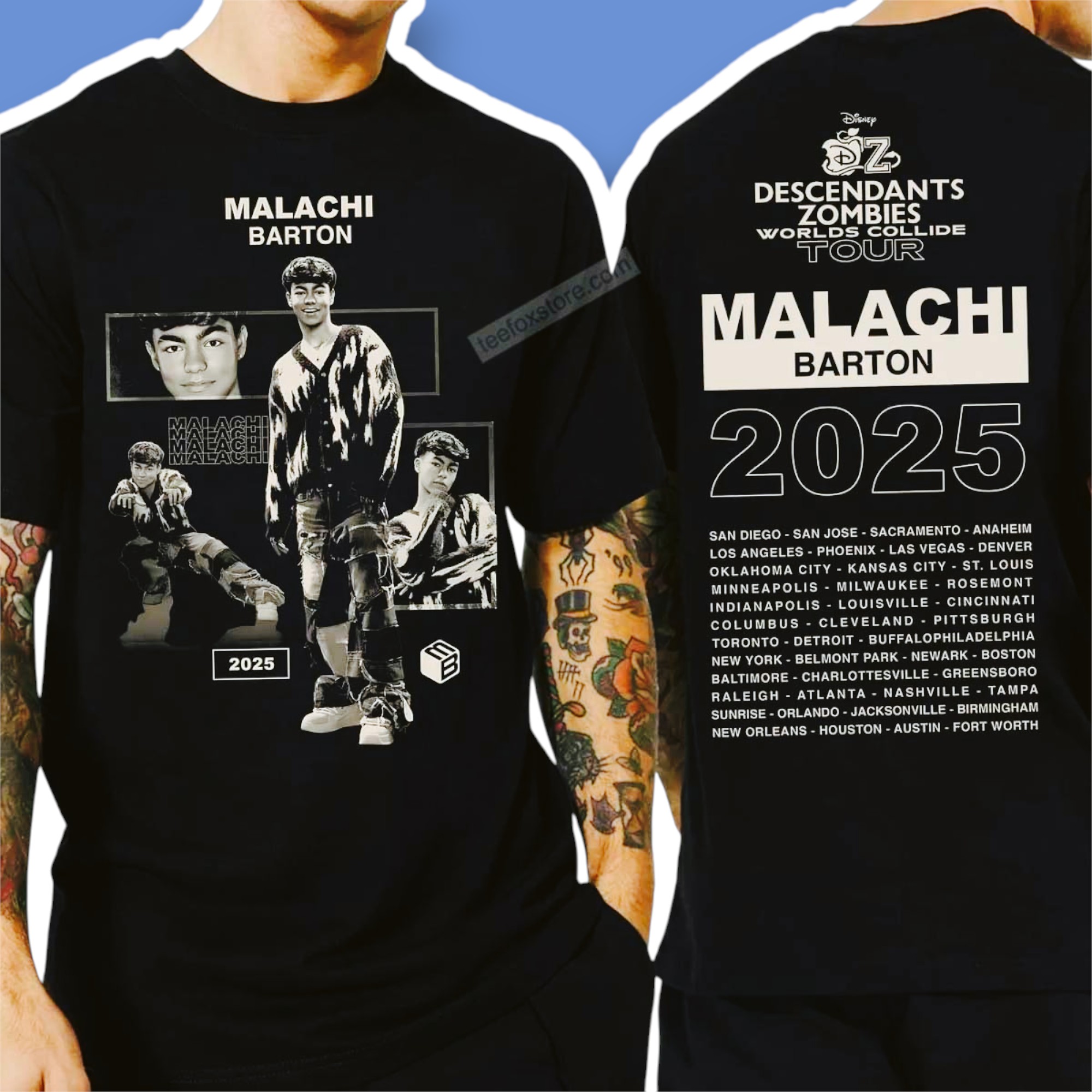 Malachi Barton Descendants Zombies Worlds Collide Tour Shirt