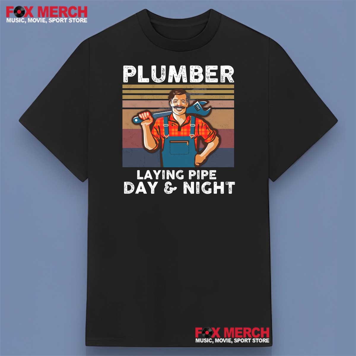 Plumber Laying Pipe Day and Night Mechanic Shirt