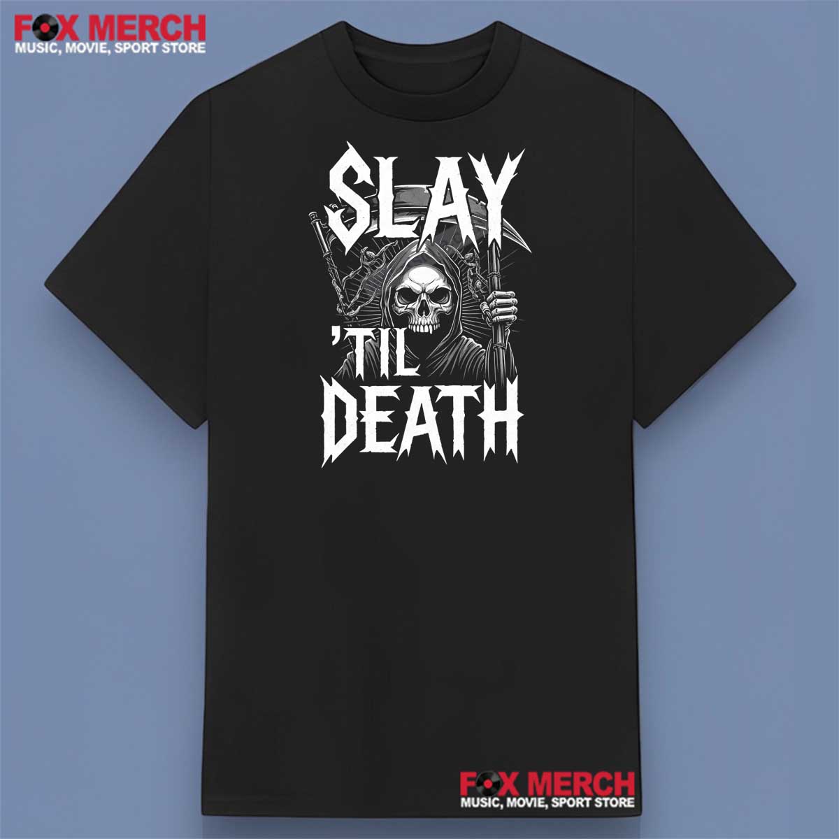 SLAY ’TIL DEATH Slayer Music Band T-Shirt