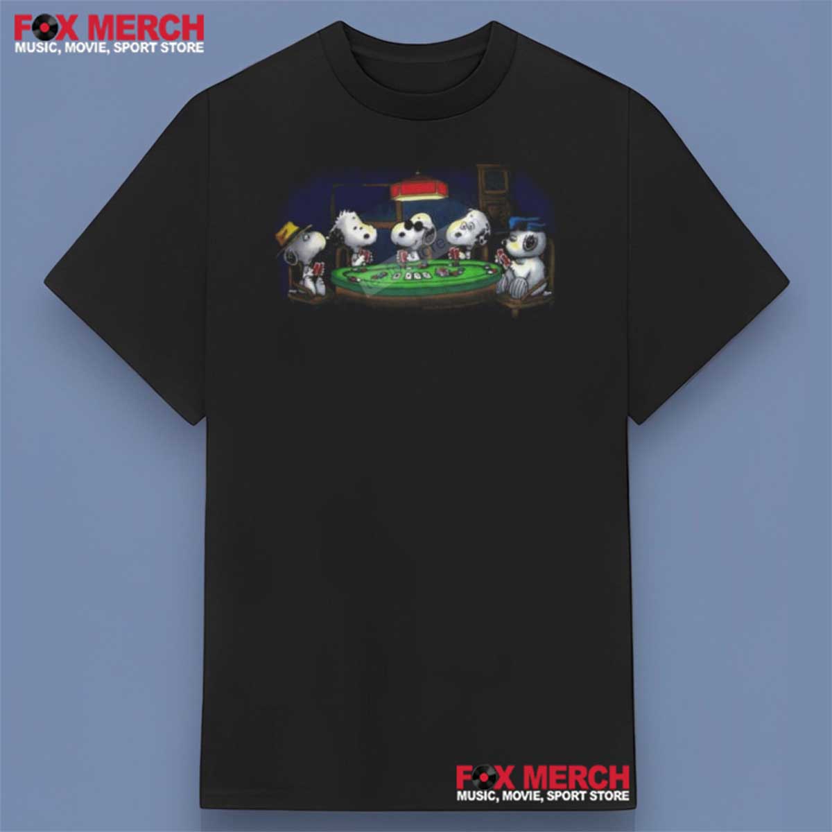 Snoopy Playing Cards Poker Shirt
