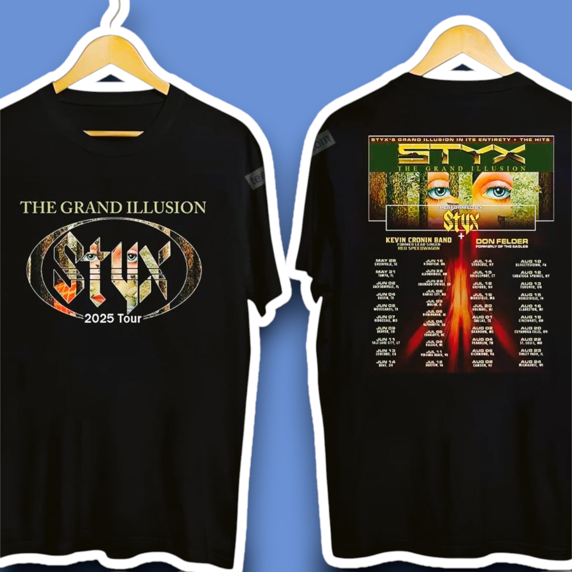 Styx Band The Grand Illusion Tour 2025 T-Shirt