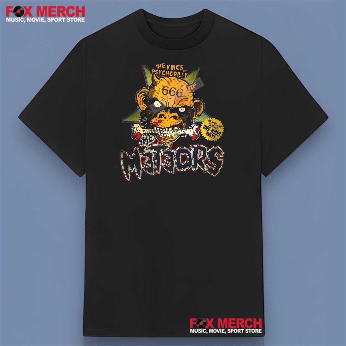 The Meteors THe Kings of Psychobilly Album Shirt