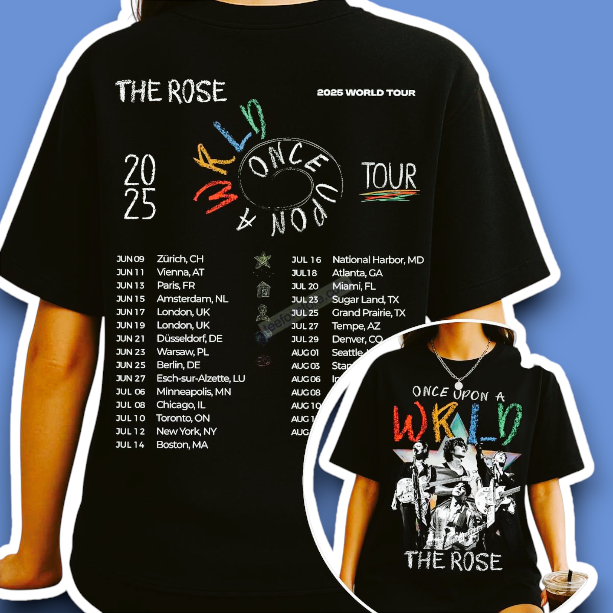 The Rose Once Upon AWRLD Tour 2025 Graphic T-Shirt