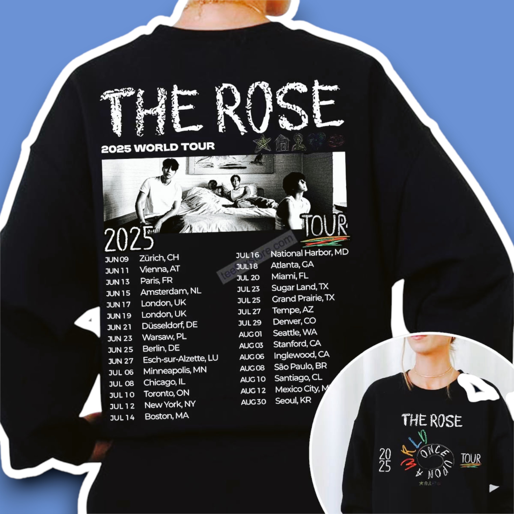 The Rose Once Upon AWRLD World Tour 2025 Music Shirt