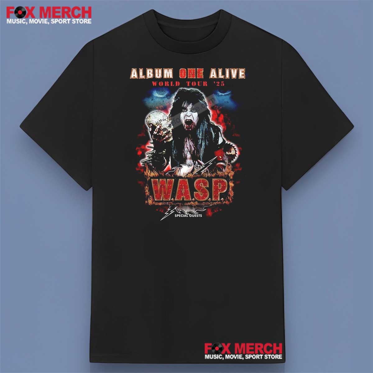 WASP Album One Alive Tour 2025 Shirt