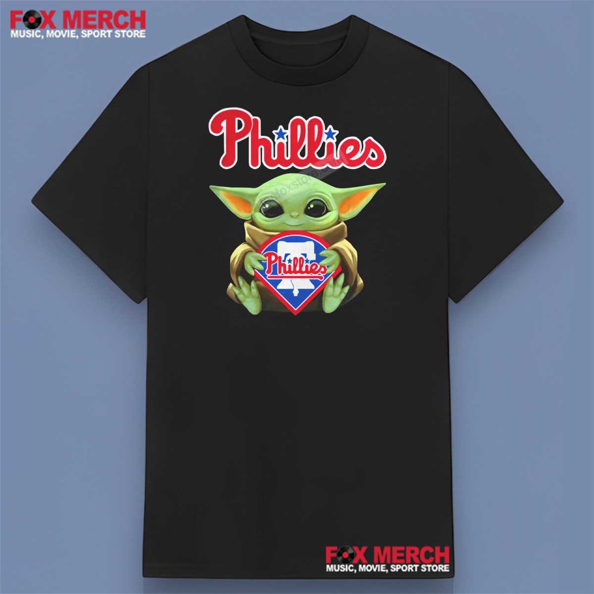 Baby Yoda Hug Philadelphia Phillies Logo Shirt