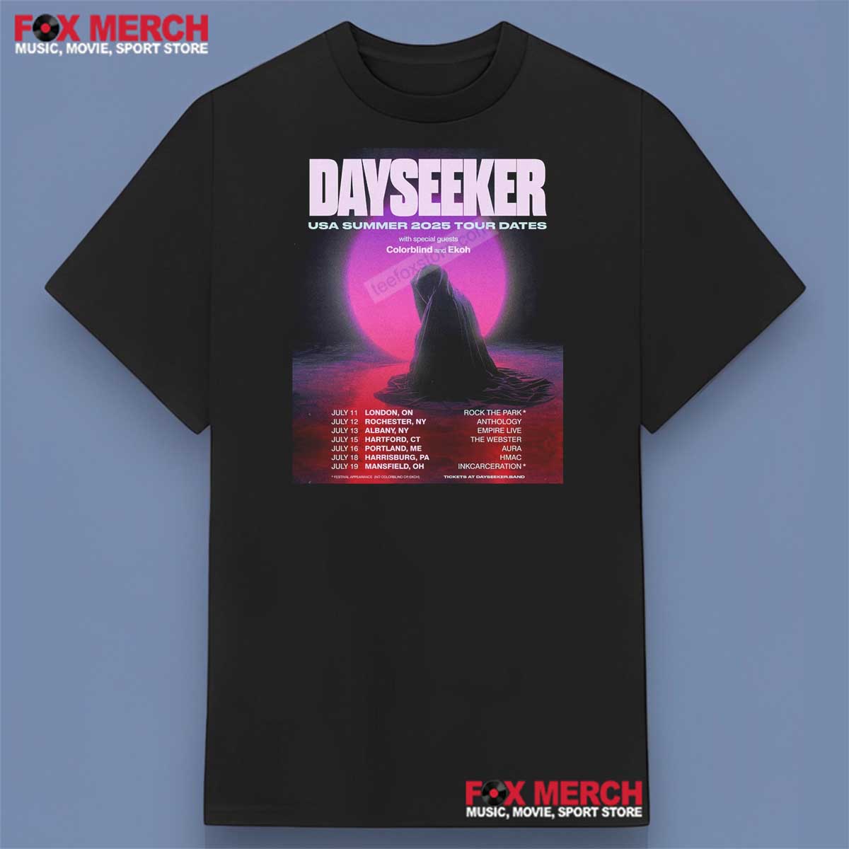 Dayseeker Band Summer Tour 2025 Shirt