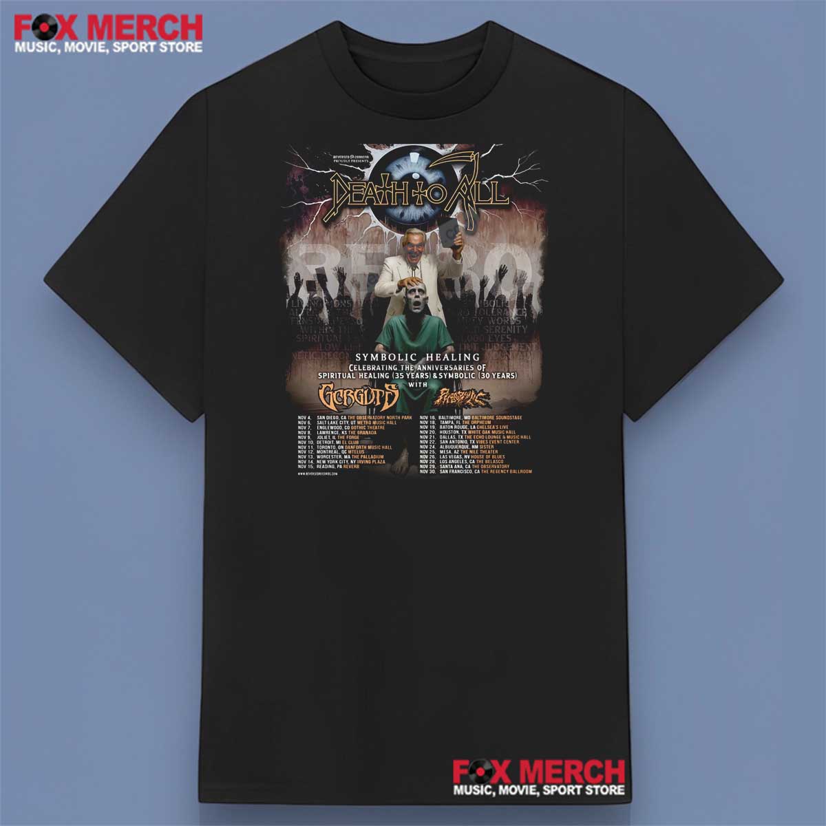 Death To All Gorguts Band Tour 2025 Shirt