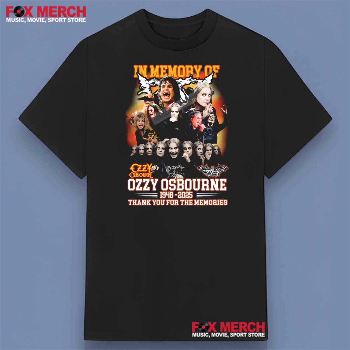 In Memory Of Ozzy Osbourne Thank You for The Memories Shirt