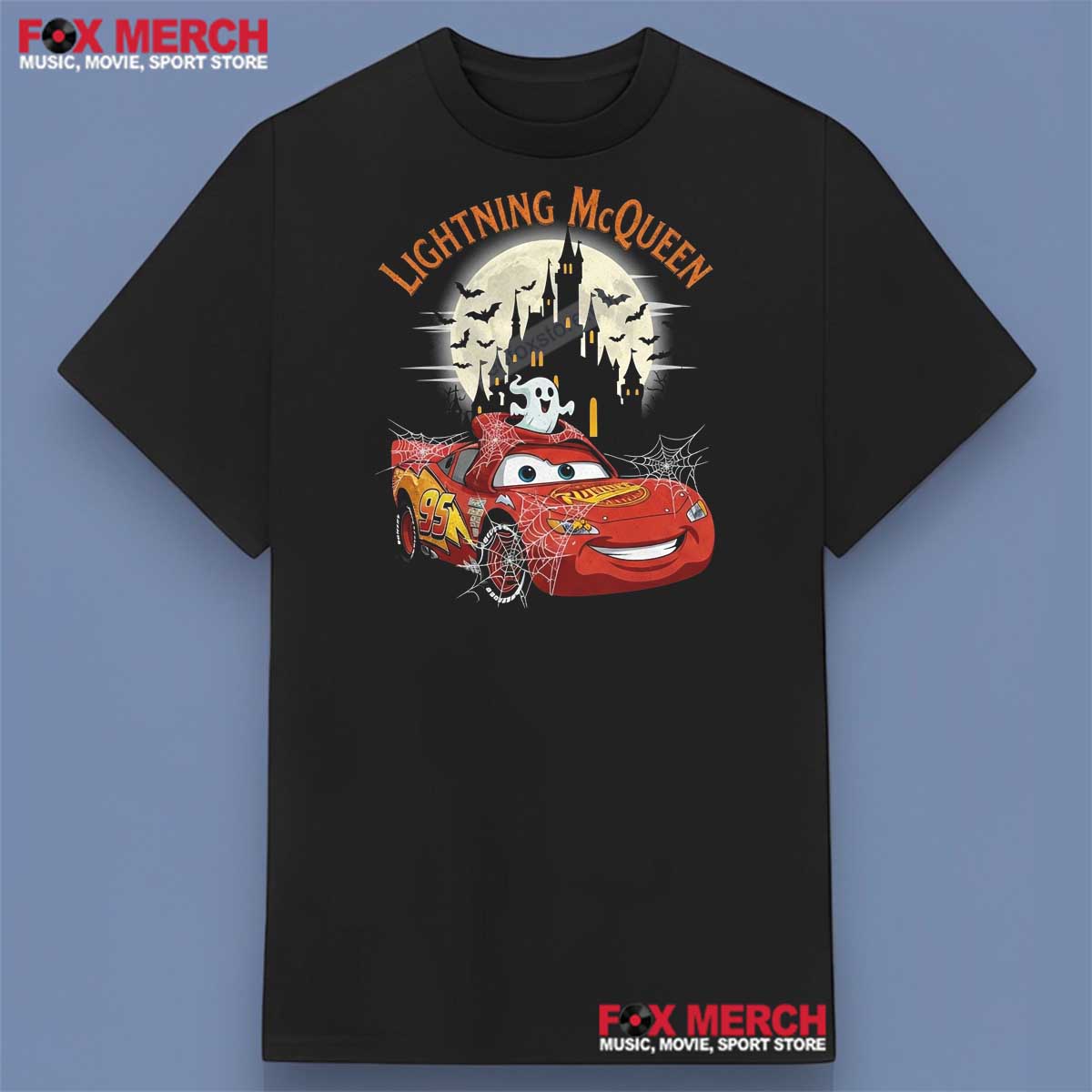 Lightning McQueen Disney Halloween Castle Shirt