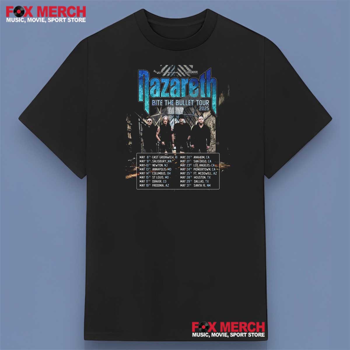 Nazareth Bite THe Bullet Tour 2025 Shirt