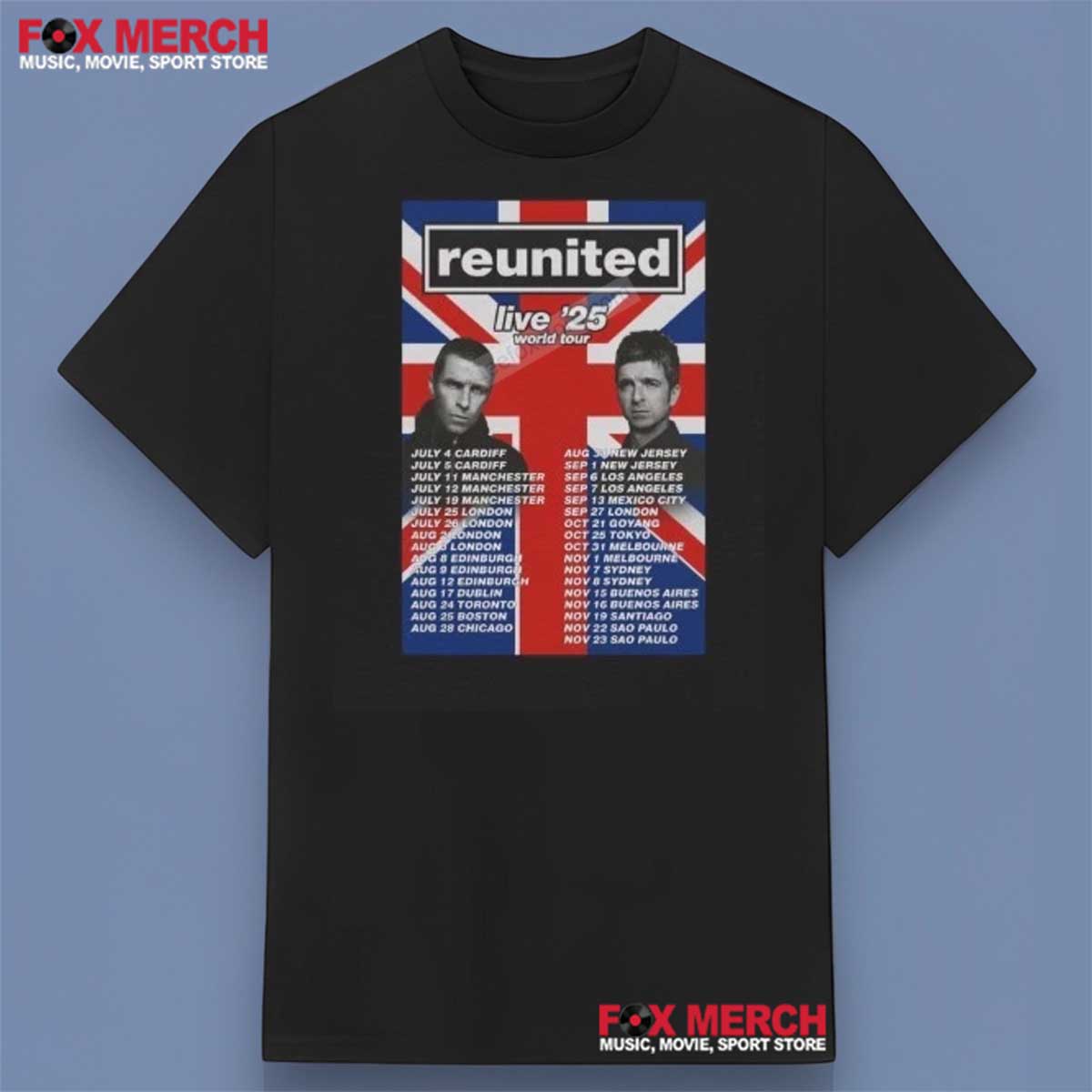 Oasis Tour 2025 Concert T-Shirt