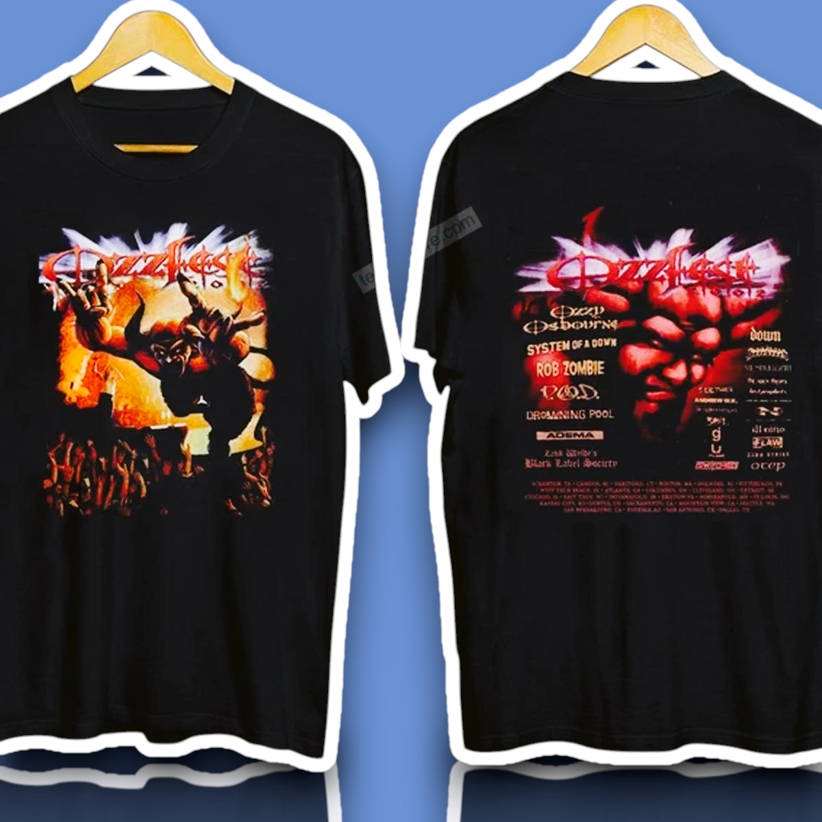 Ozzy Osbourne Ozzfest Tour 2002 Retro Shirt