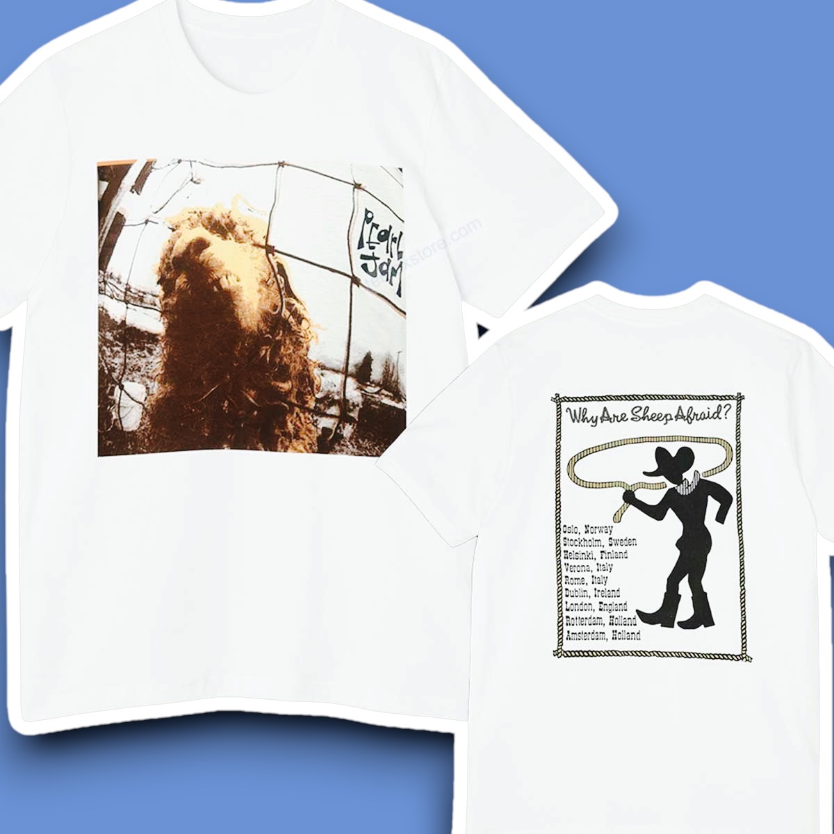 Pearl Jam Why Are Sheep Afraid Tour 1993 T-Shirt-Photoroom