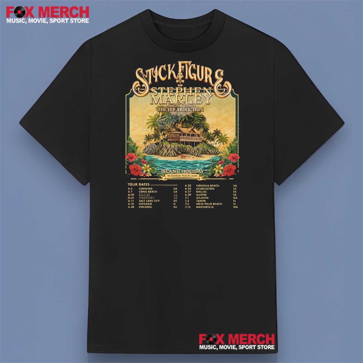 Stick Figure Island Holiday Tour 2025 Shirt